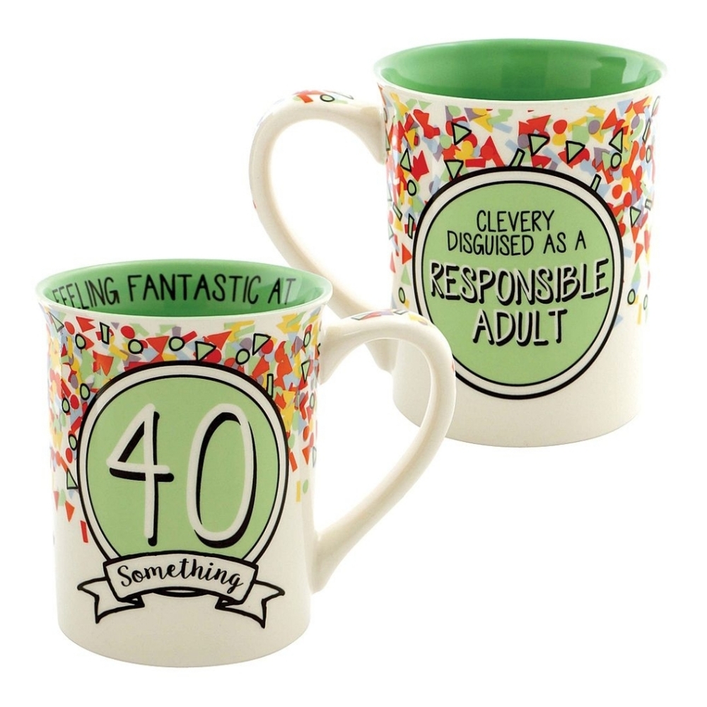 NEW 40 SOMETHING CERAMIC MUG